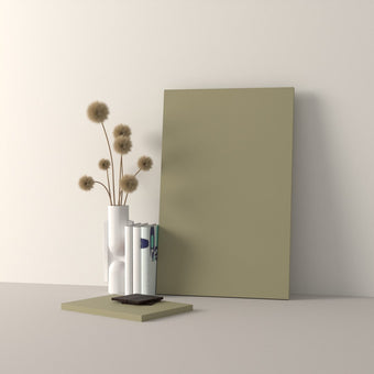 Sample straight model, olive green, 10x10 cm