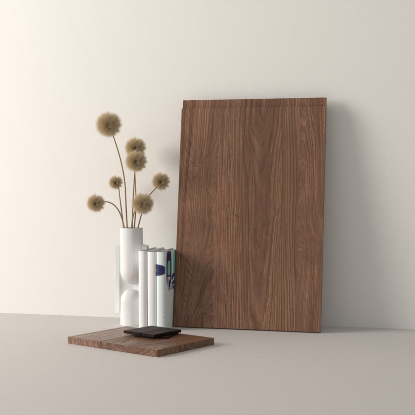 Drawer front, U-Handle model, walnut, 60x38 cm