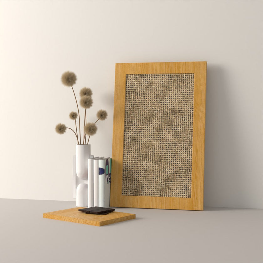 Right door front, Fabric Frame model, honey oak, 25x236 cm