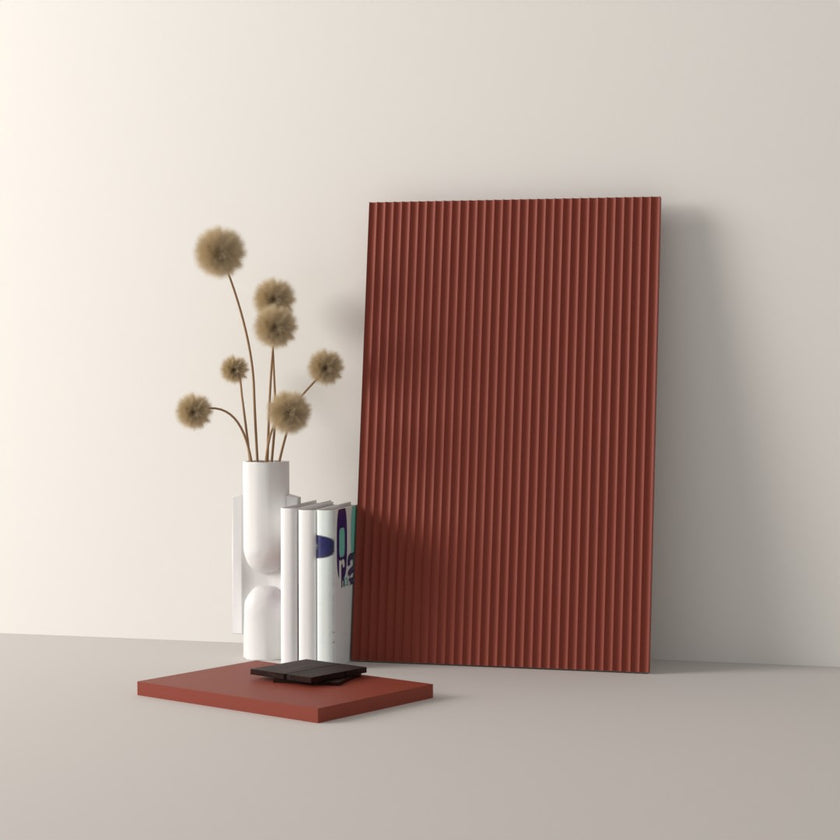 Drawer front, Fluted model, 40x10 cm