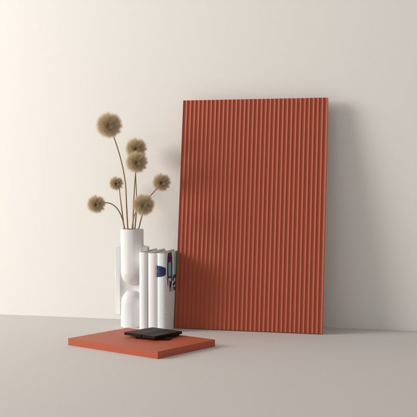 Drawer front, Fluted model, 40x10 cm