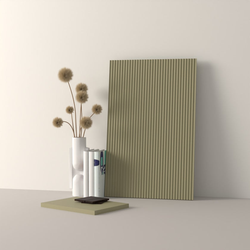 Drawer front, Fluted model, 40x10 cm