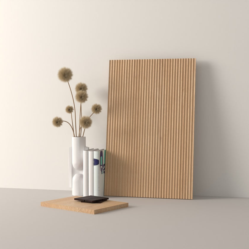 Drawer front, Fluted model, 40x10 cm