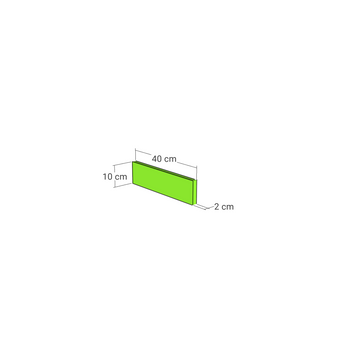 Drawer front, Narrow Frame model, walnut, 40x10 cm