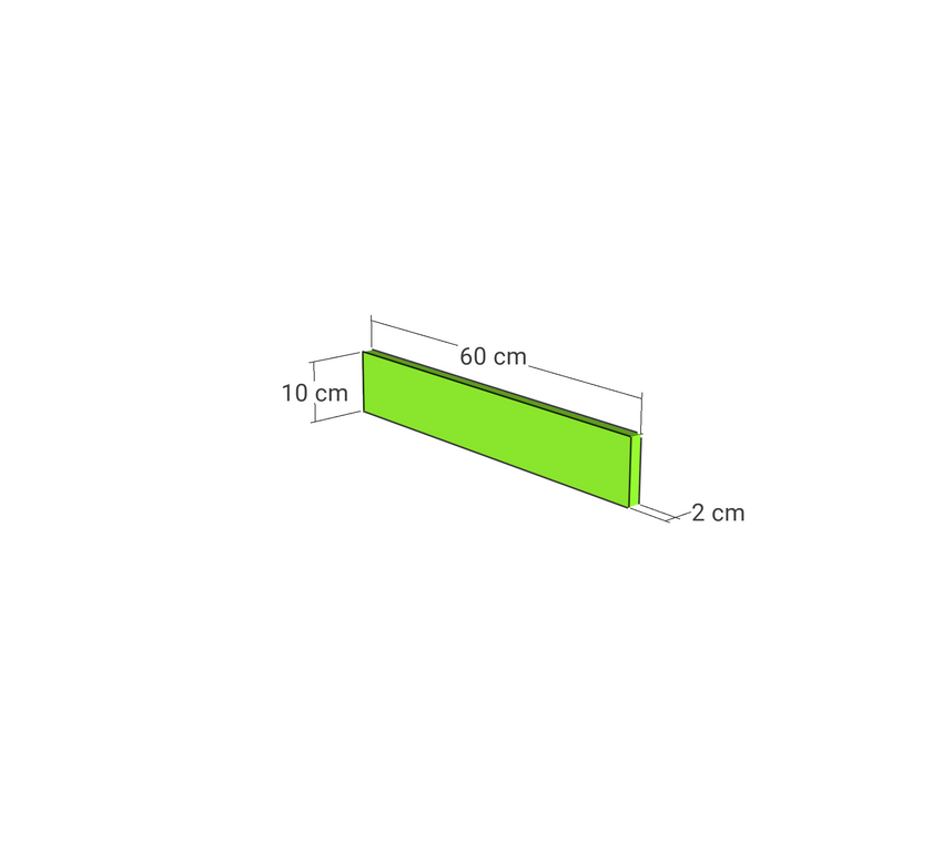 Drawer front, Narrow Frame model, 60x10 cm