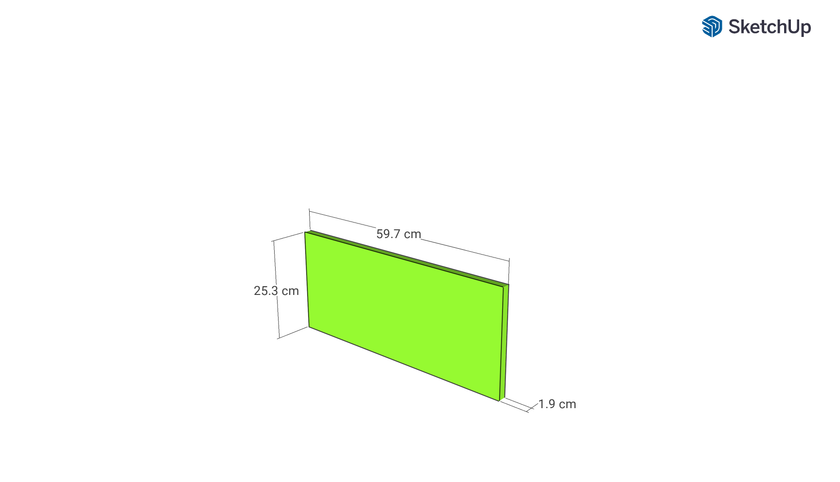 Drawer front, Straight model, walnut, 60x26 cm