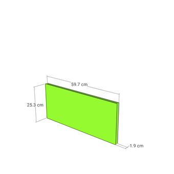 Drawer front, wide frame model, oak, 60x26 cm