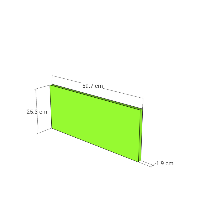 Drawer front, Narrow Frame model, honey oak, 60x26 cm