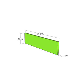 Drawer front, Fabric Frame model, 80x20 cm
