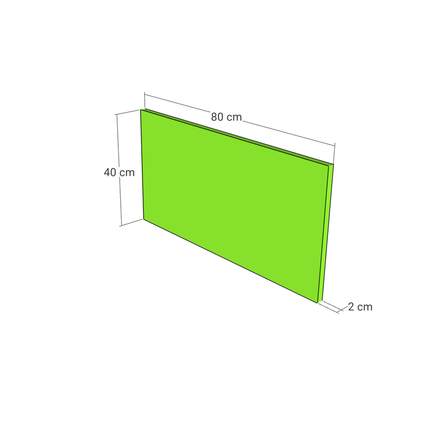 Drawer front, Wide Frame model, oak, 80x40 cm