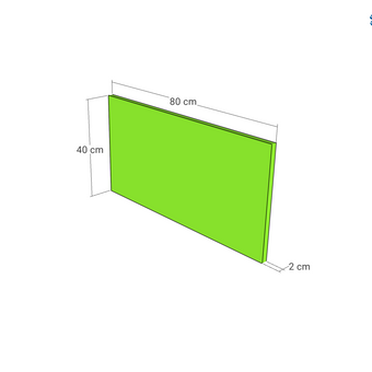 Drawer front, Narrow Frame model, oak, 80x40 cm