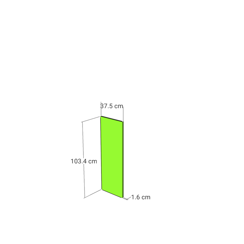 Panel, Straight model, honey oak, 37x103 cm