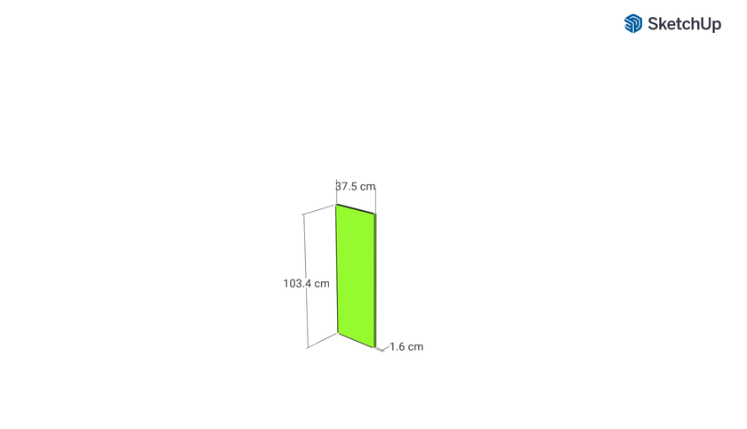 Panel, Straight model, walnut, 37x103 cm