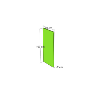 Door front, U-Handle model, walnut, 40x100 cm