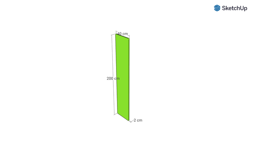 Front for door, Rattan Frame model, walnut, 40x200 cm