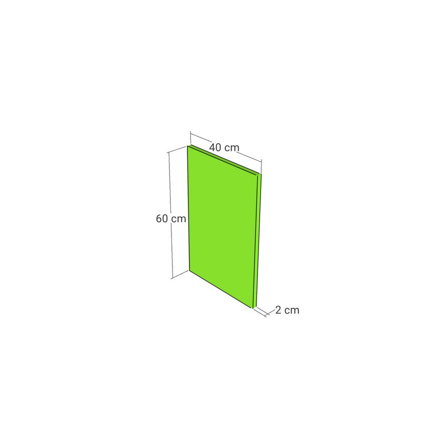 Door front, Narrow Frame model, oak, 40x60 cm