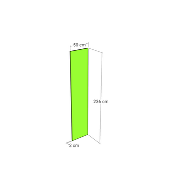 Front usa dreapta, model maner-U, 50x236 cm