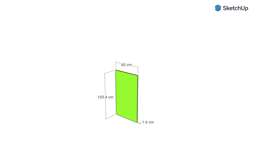 Panel, Straight model, walnut, 60x103 cm
