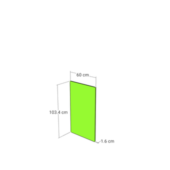 Panel, Straight model, honey oak, 60x103 cm