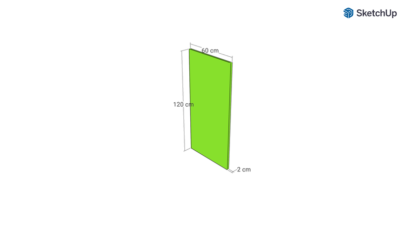Door front, Rattan Frame model, walnut, 60x120 cm