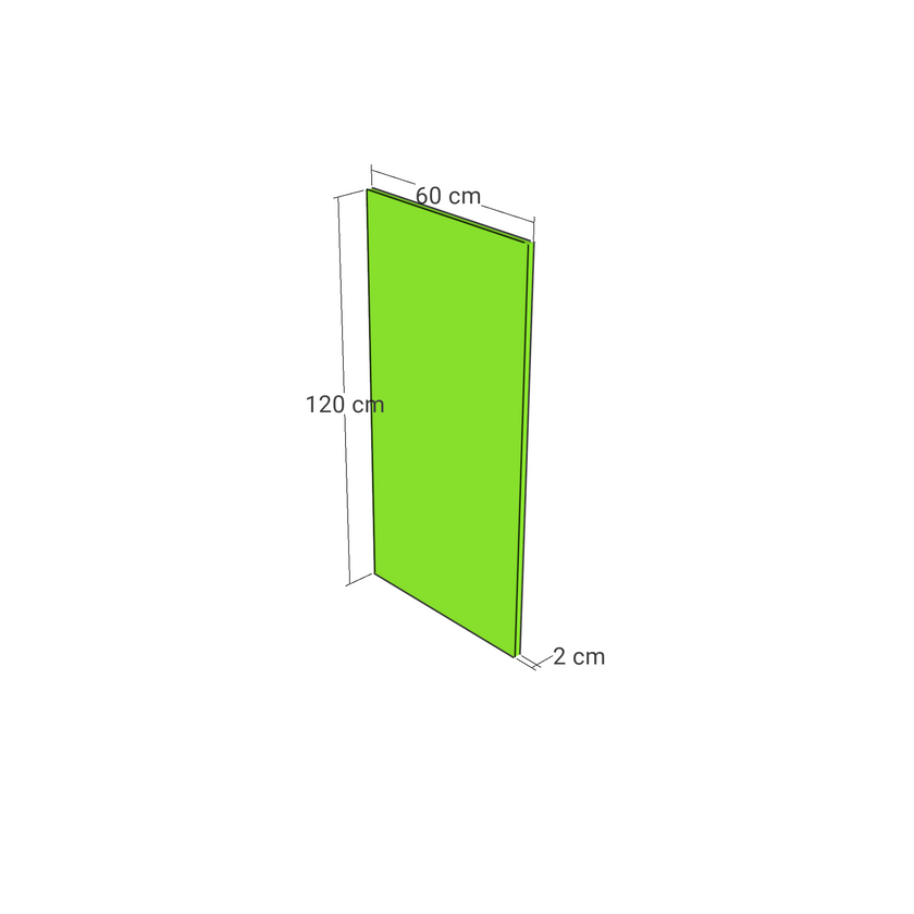 Door front, Rattan Frame model, oak, 60x120 cm
