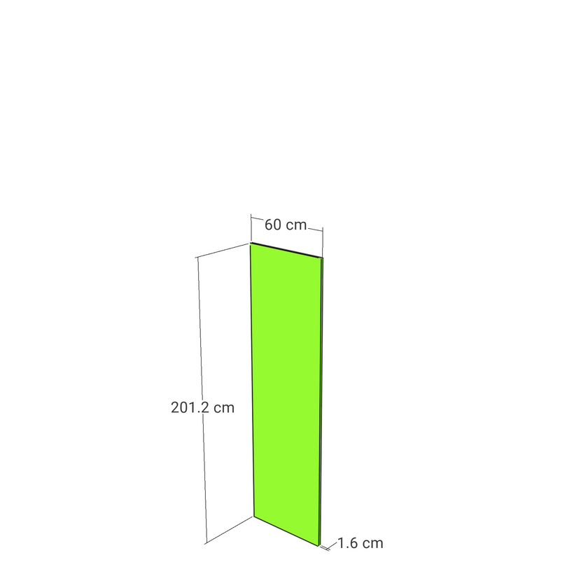 Panel, Straight model, 60x201 cm