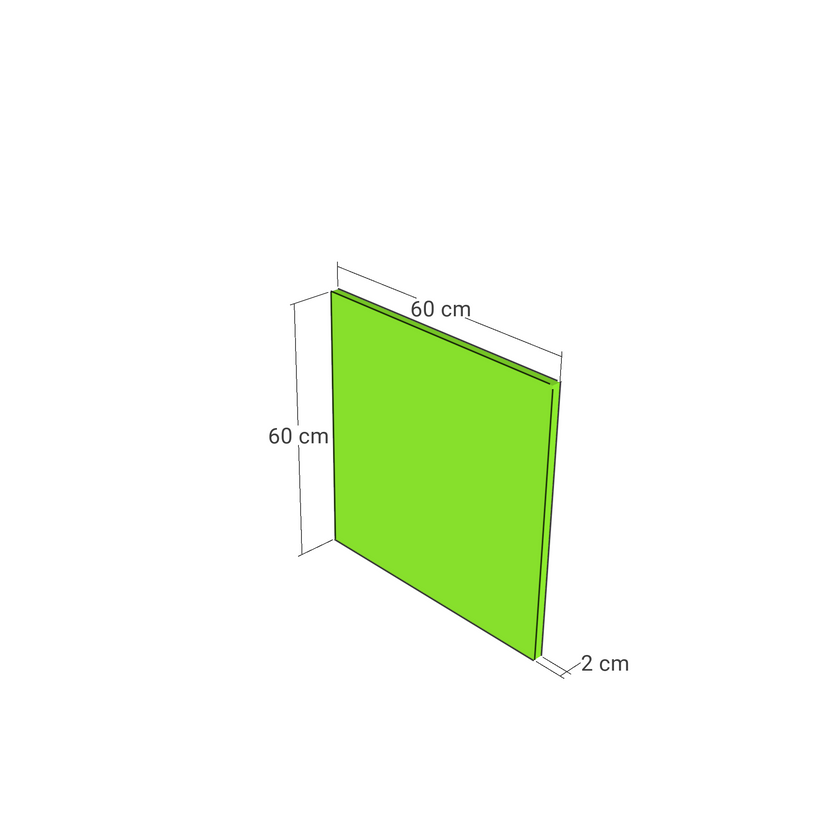Door front, Fabric Frame model, oak, 60x60 cm