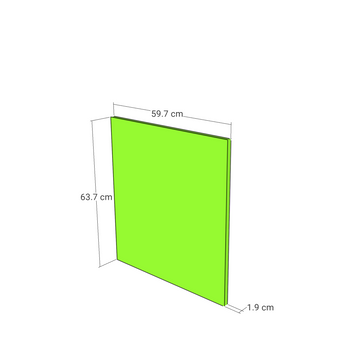 Door front, wide frame model, oak, 60x64 cm
