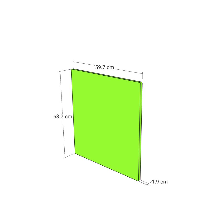 Door front, Rattan Frame model, oak, 60x64 cm