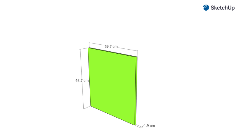 Door front, Wide Frame model, walnut, 60x64 cm