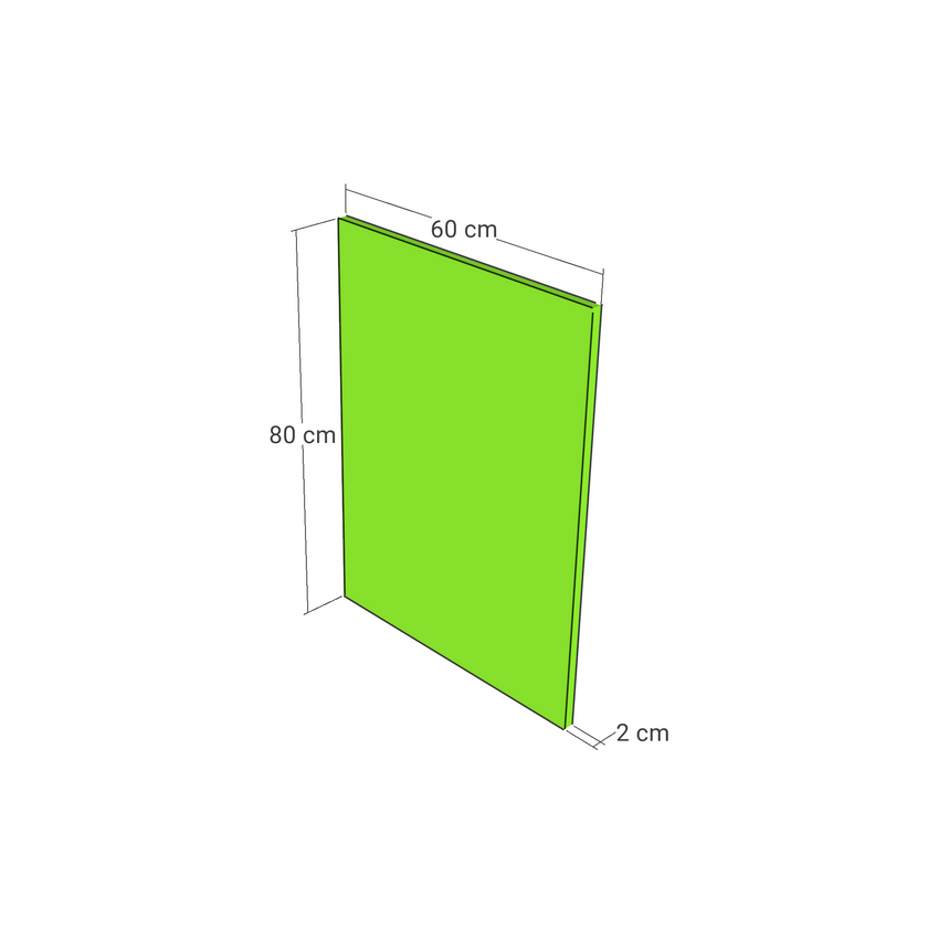 Door front, Fabric Frame model, oak, 60x80 cm