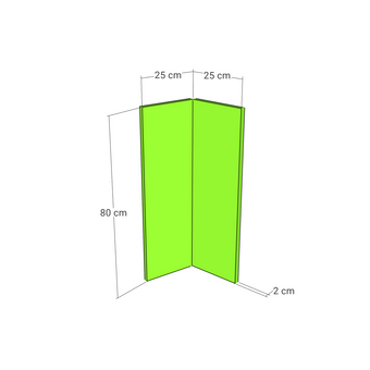 Door front corner, Straight model, oak, 25x80 cm