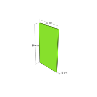 Dishwasher door front, U-Handle model, walnut, 45x80 cm