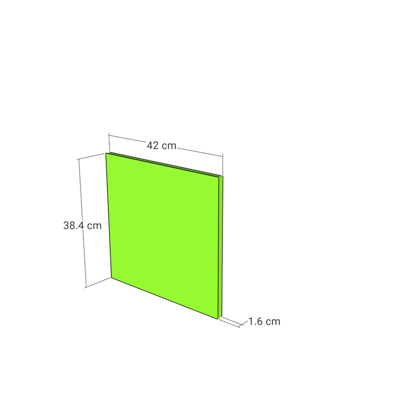 Straight model panel, Straight model, 42x38 cm
