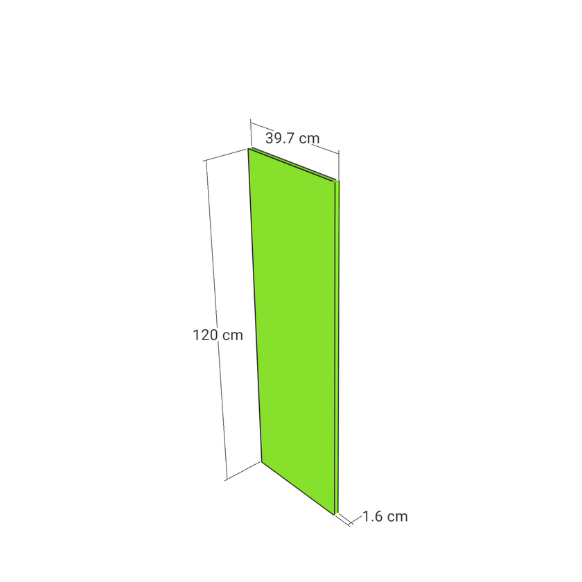 Panel, Straight model, 39x120 cm