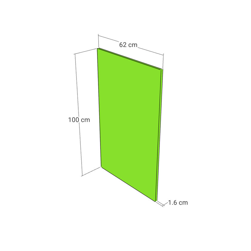 Panel, Straight model, 62x100 cm