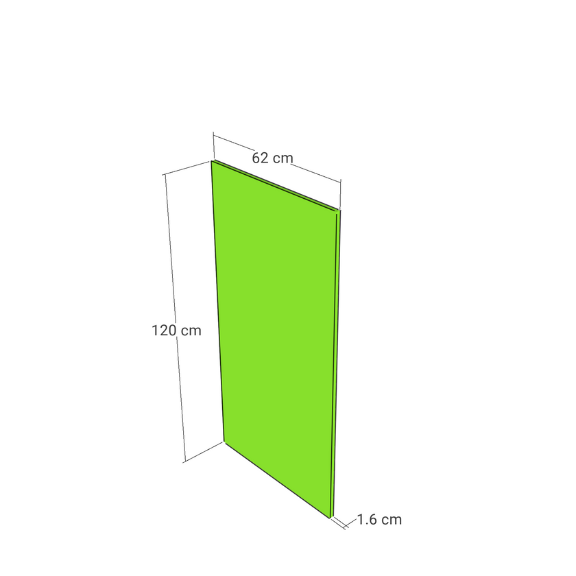 Straight model panel, Straight model, 62x120 cm