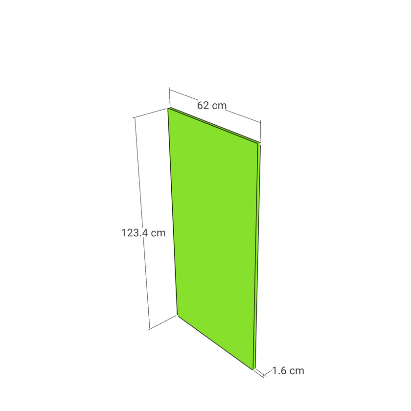 Panel, Straight model, 62x123 cm