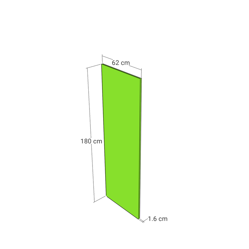 Panel, Straight model, 62x180 cm