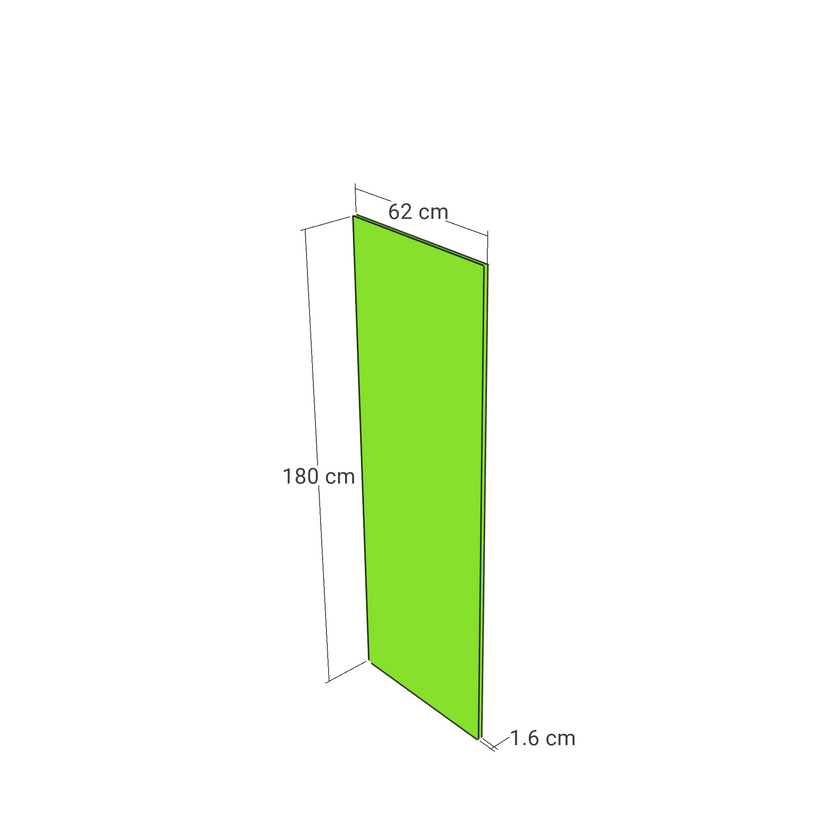 Straight model panel, Straight model, 62x180 cm