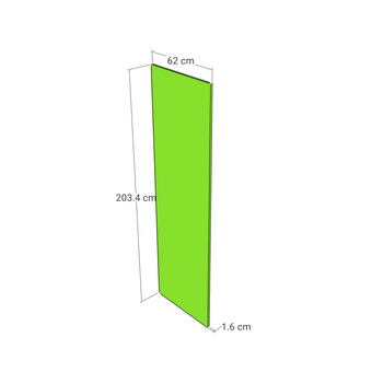 Panel, Straight model, 62x203 cm