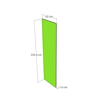 Straight model panel, Straight model, 62x223 cm