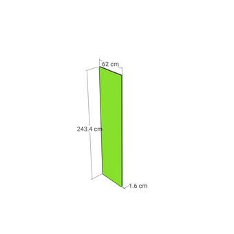 Panel, Straight model, 62x243 cm