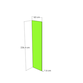 Panel, Straight model, 60x236 cm