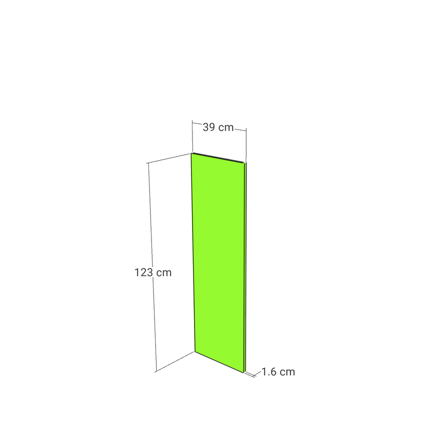 Panel, Straight model, 39x123