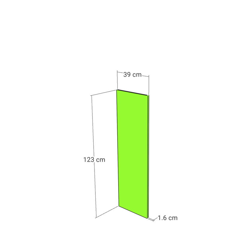 Straight model panel, Straight model, 39x123 cm