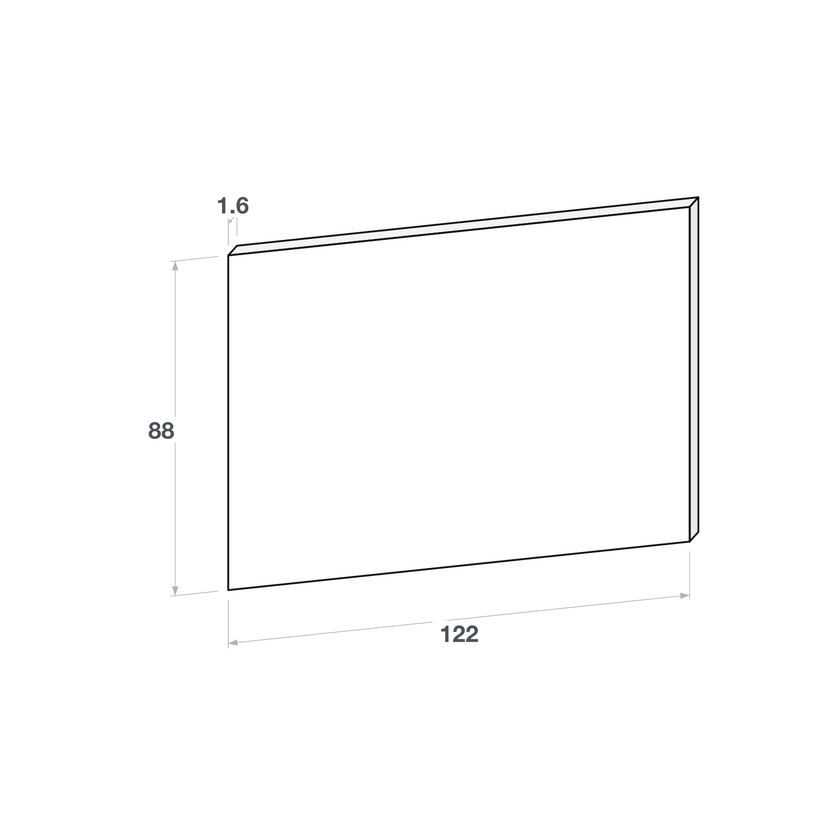 Panel, Straight model, 122x88 cm