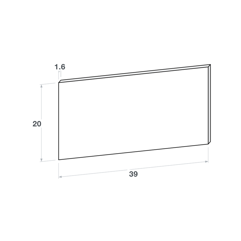 Panel, Straight model, 39x20 cm