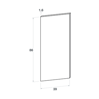 Panel, Straight model, 39x86 cm