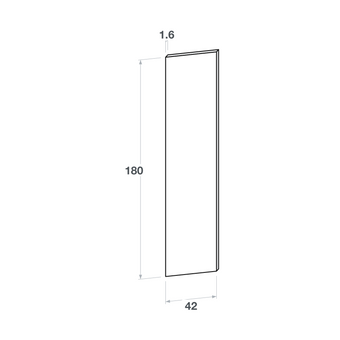 Panel, Straight model, 42x180 cm